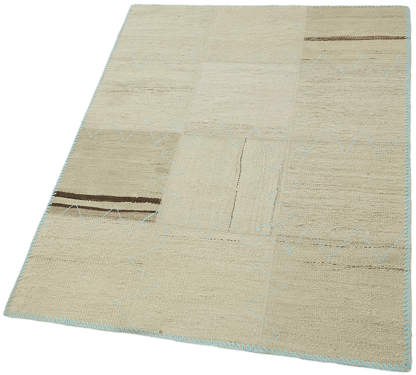 3x4 Beige Hemp Kilim Rug - 44831