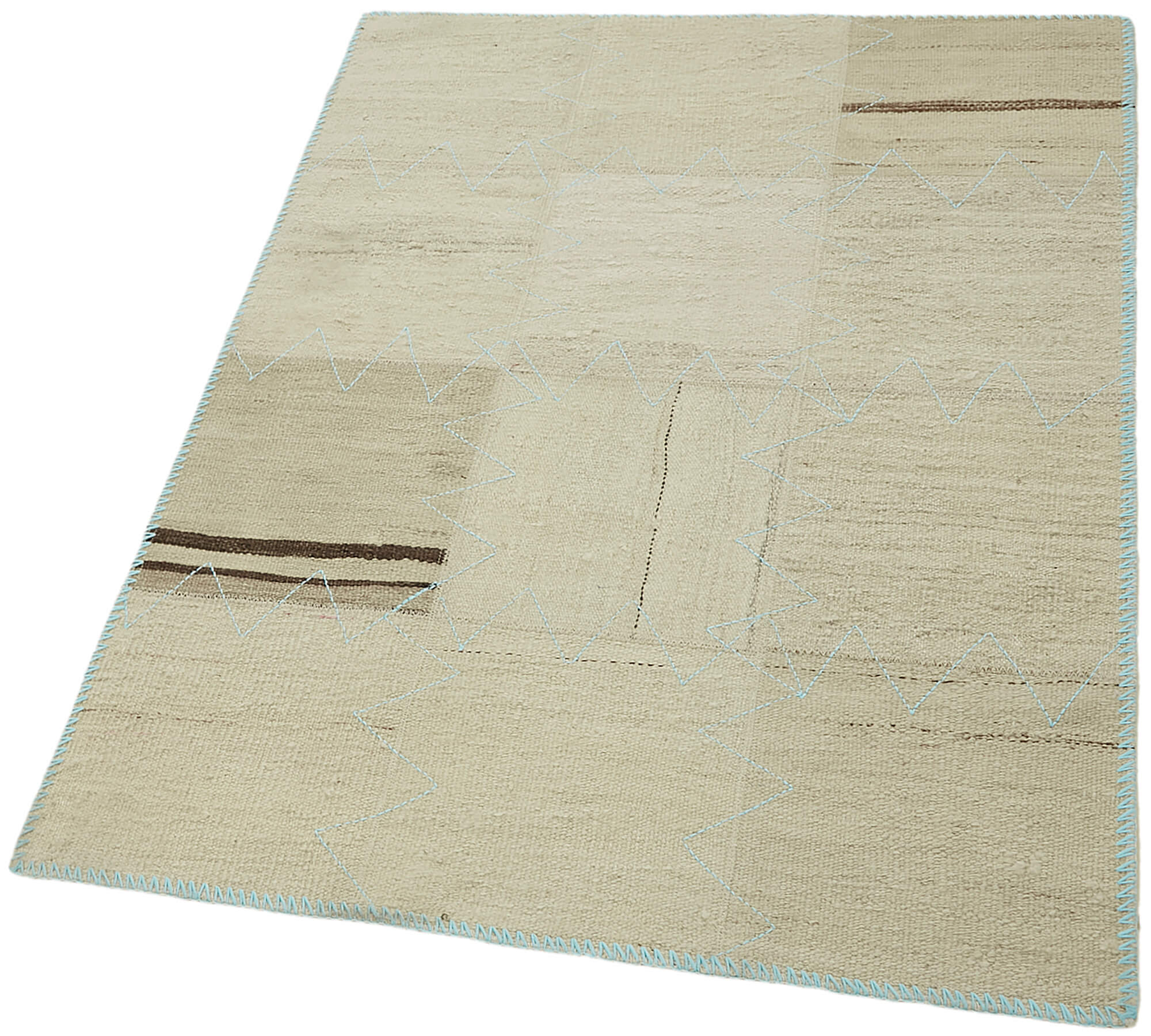 3x4 Beige Hemp Kilim Rug - 44831