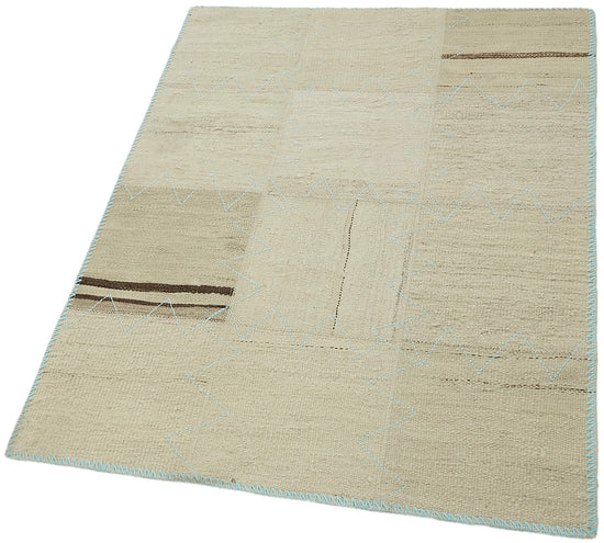 3x4 Beige Hemp Kilim Rug - 44831