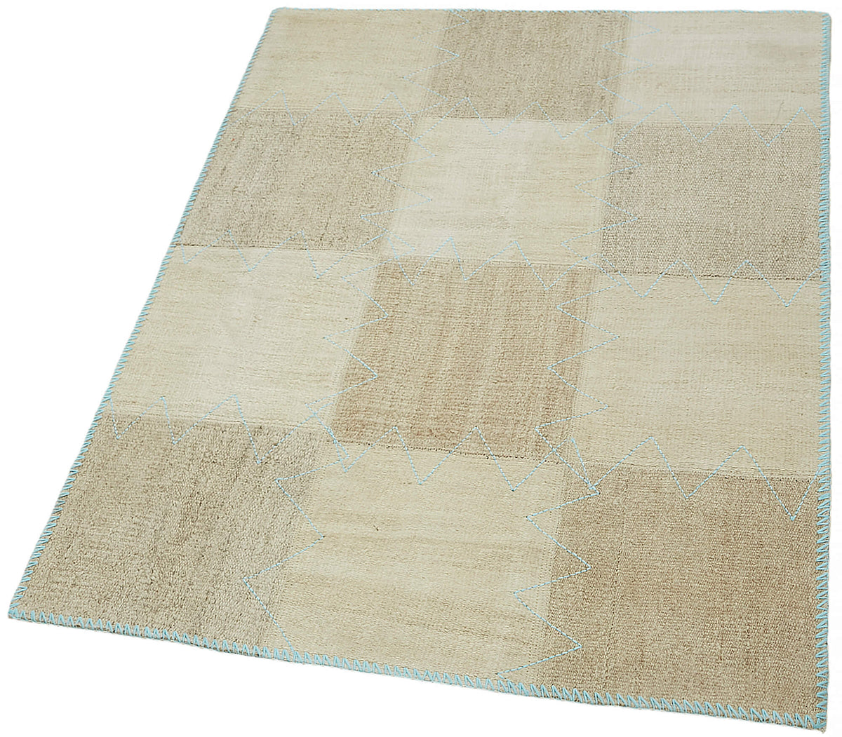 3x4 Beige Hemp Kilim Rug - 44834