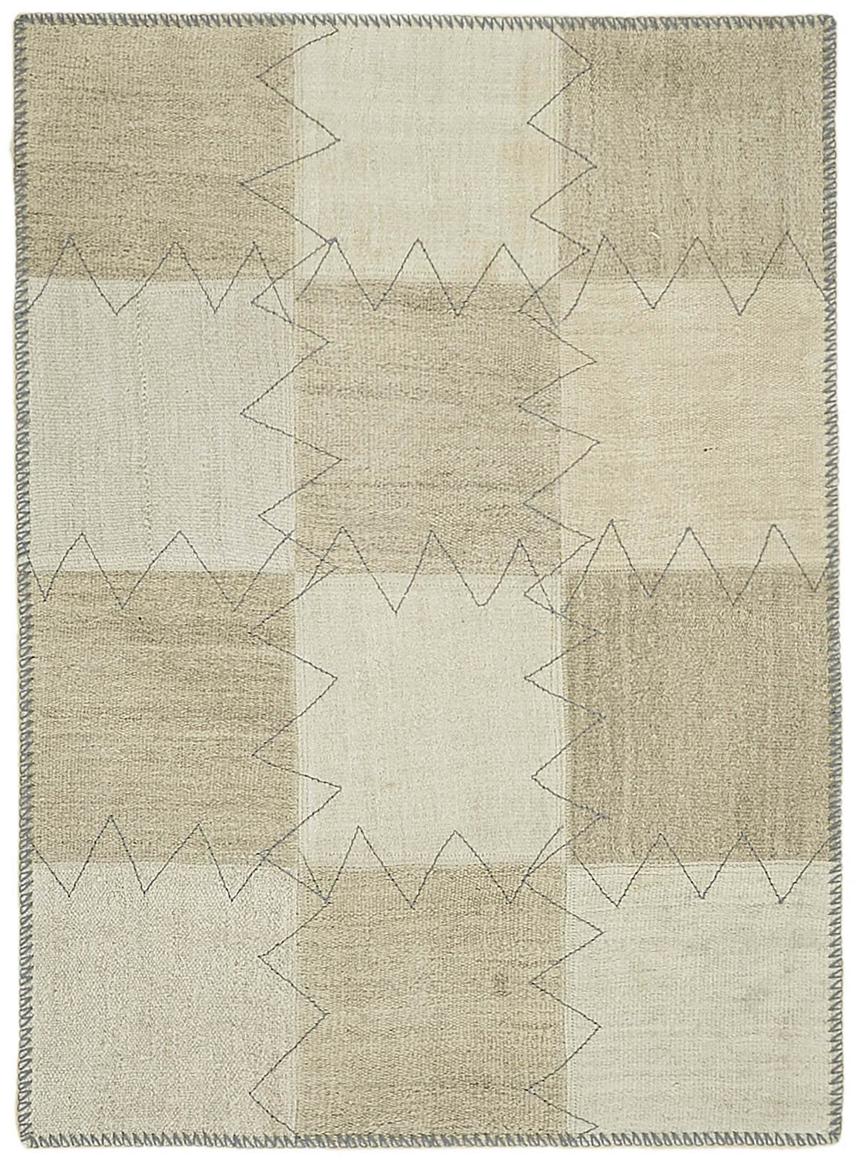 3x4 Beige Hemp Kilim Rug - 44835