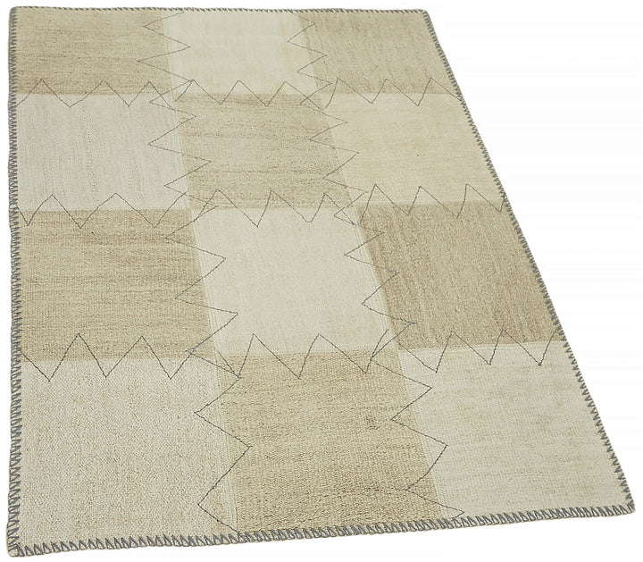 3x4 Beige Hemp Kilim Rug - 44835