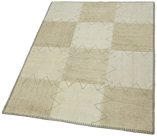 3x4 Beige Hemp Kilim Rug - 44835