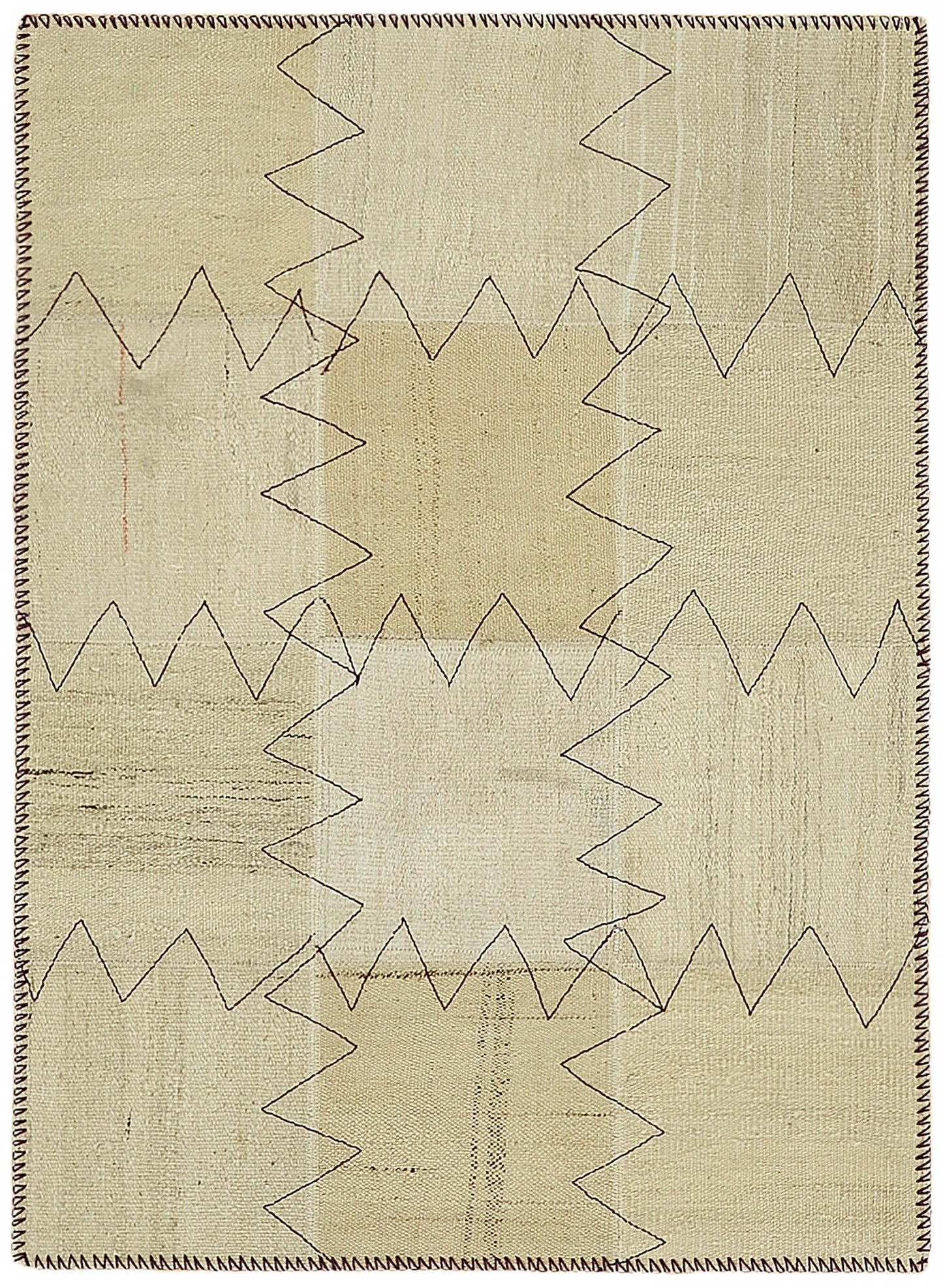 3x4 Beige Hemp Kilim Rug - 44836