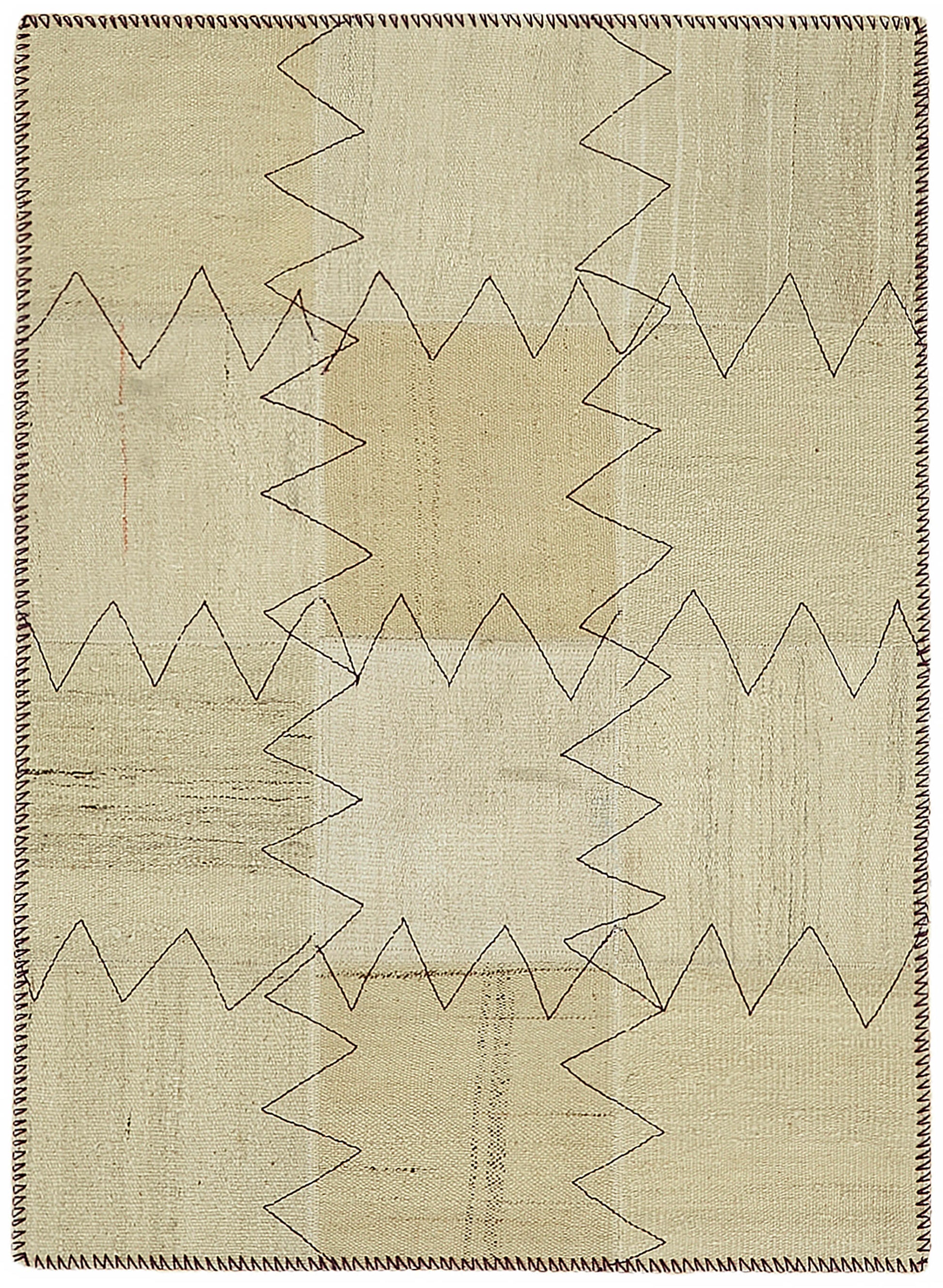 3x4 Beige Hemp Kilim Rug - 44836
