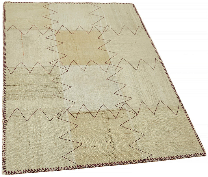 3x4 Beige Hemp Kilim Rug - 44836