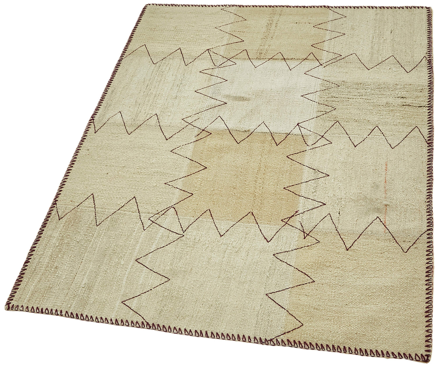3x4 Beige Hemp Kilim Rug - 44836