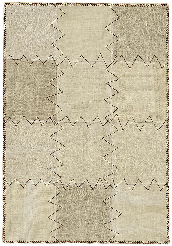 3x4 Beige Hemp Kilim Rug - 44837