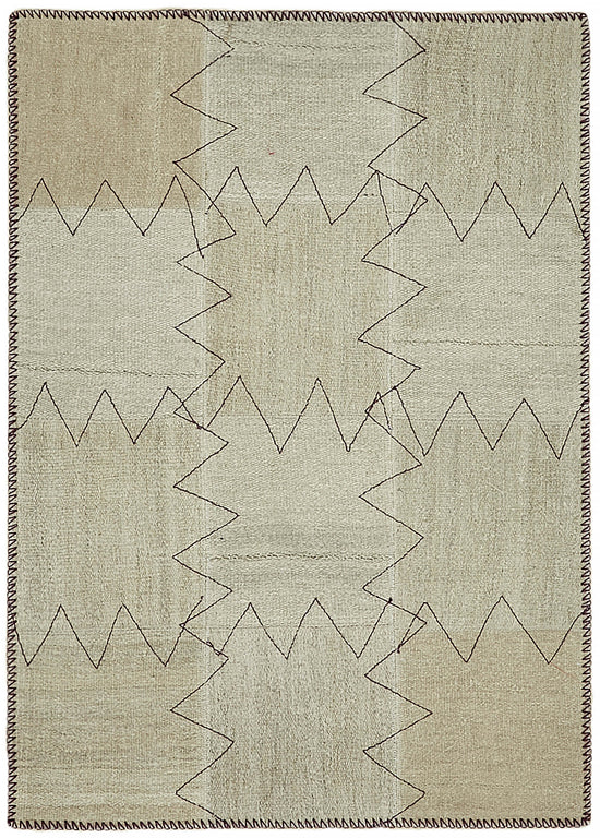 3x4 Beige Hemp Kilim Rug - 44838