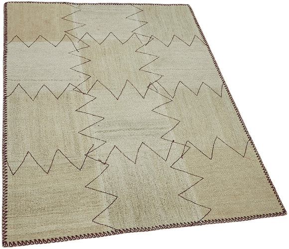 3x4 Beige Hemp Kilim Rug - 44838