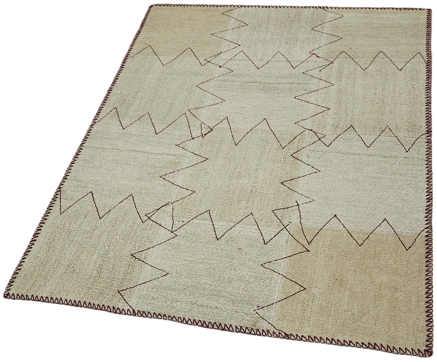 3x4 Beige Hemp Kilim Rug - 44838