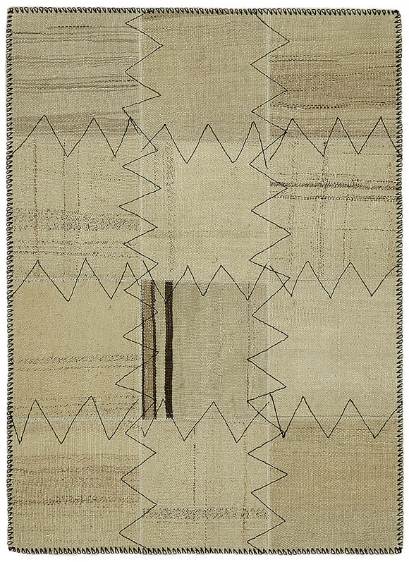 3x4 Beige Hemp Kilim Rug - 44839