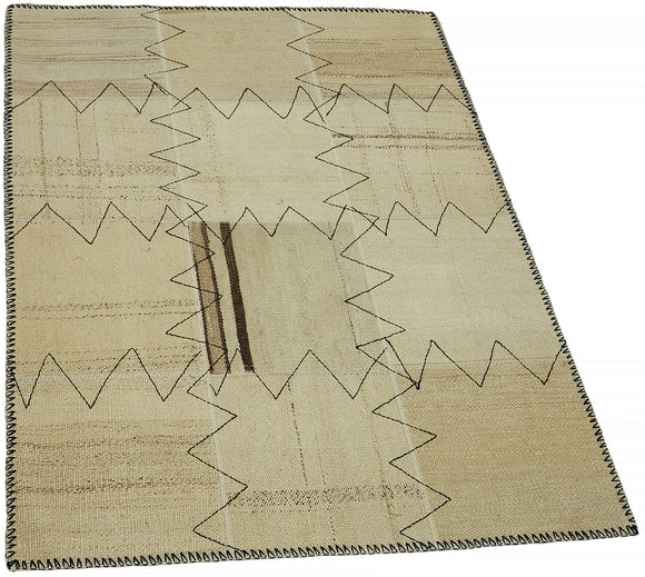 3x4 Beige Hemp Kilim Rug - 44839