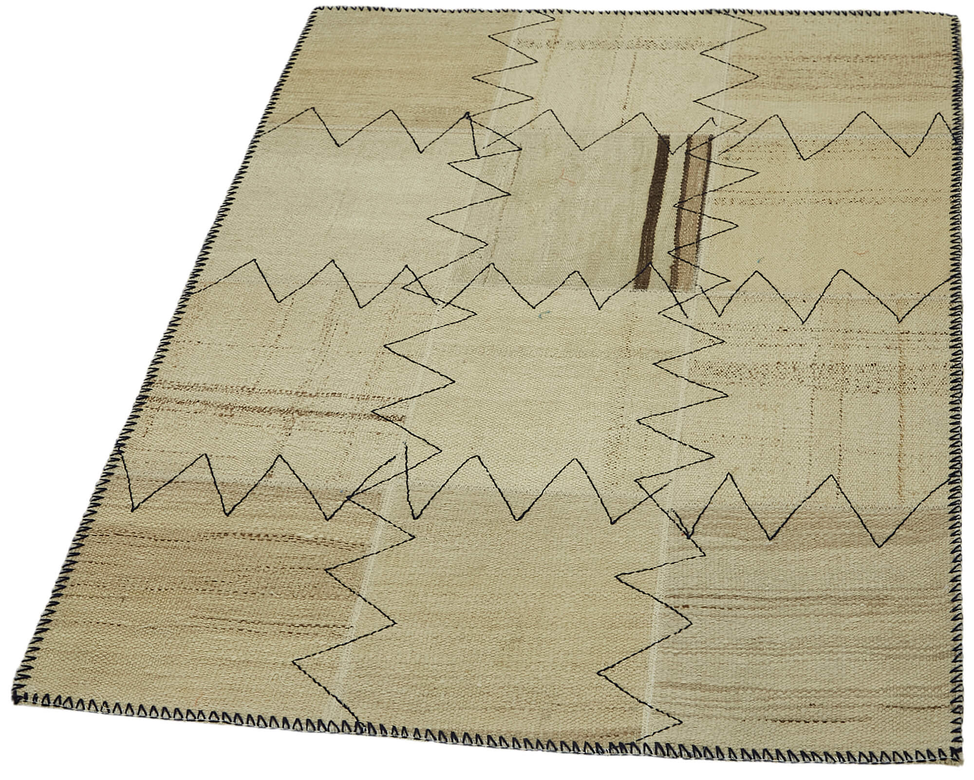 3x4 Beige Hemp Kilim Rug - 44839
