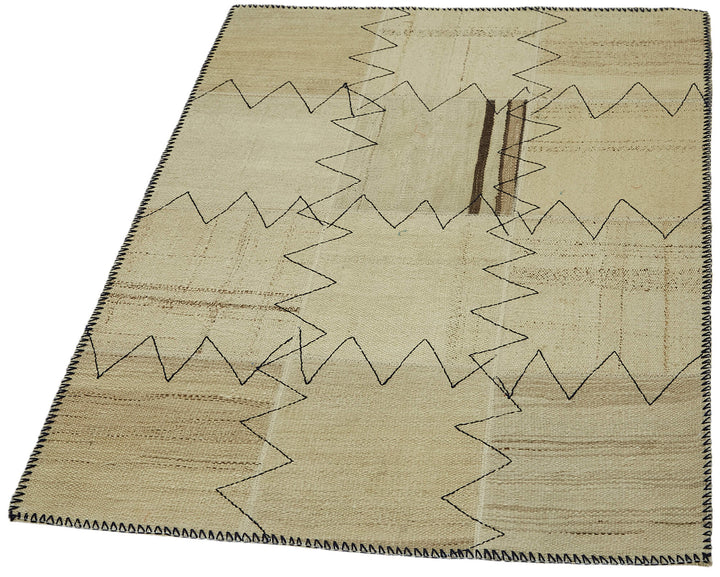 3x4 Beige Hemp Kilim Rug - 44839