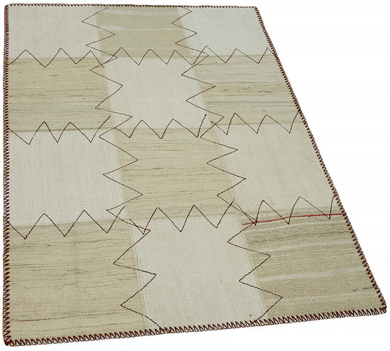 3x4 Beige Hemp Kilim Rug - 44842