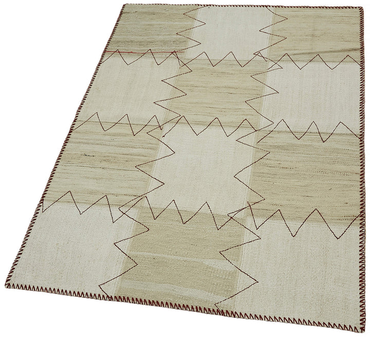 3x4 Beige Hemp Kilim Rug - 44842