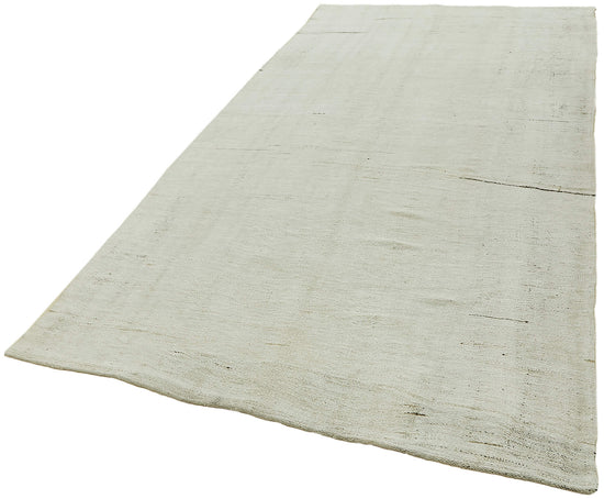 6x10 White Hemp Kilim Rug - 44847