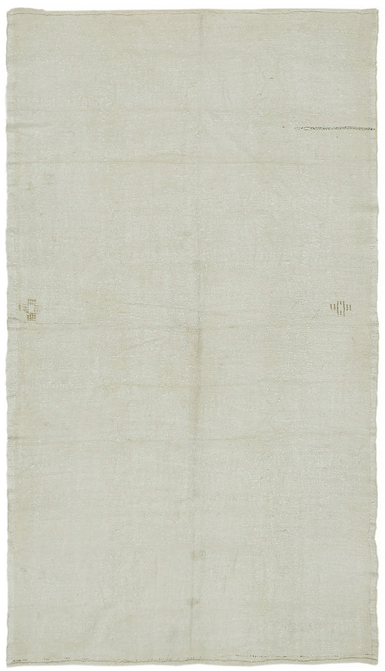 6x9 White Hemp Kilim Rug - 44848