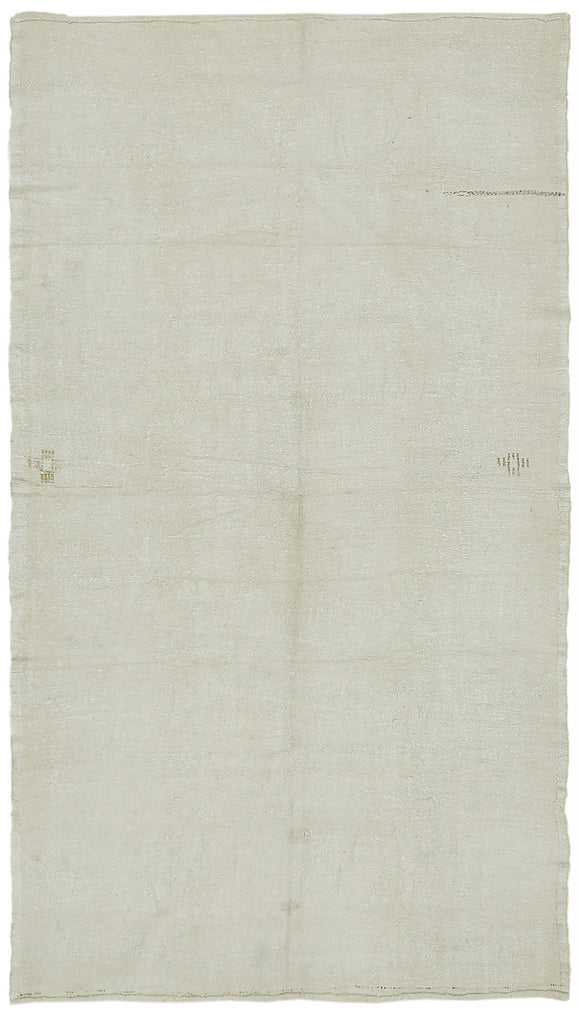 6x9 White Hemp Kilim Rug - 44848