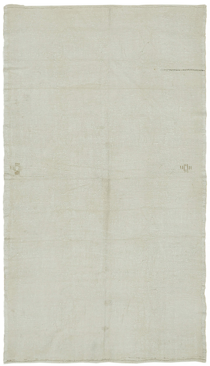 6x9 White Hemp Kilim Rug - 44848