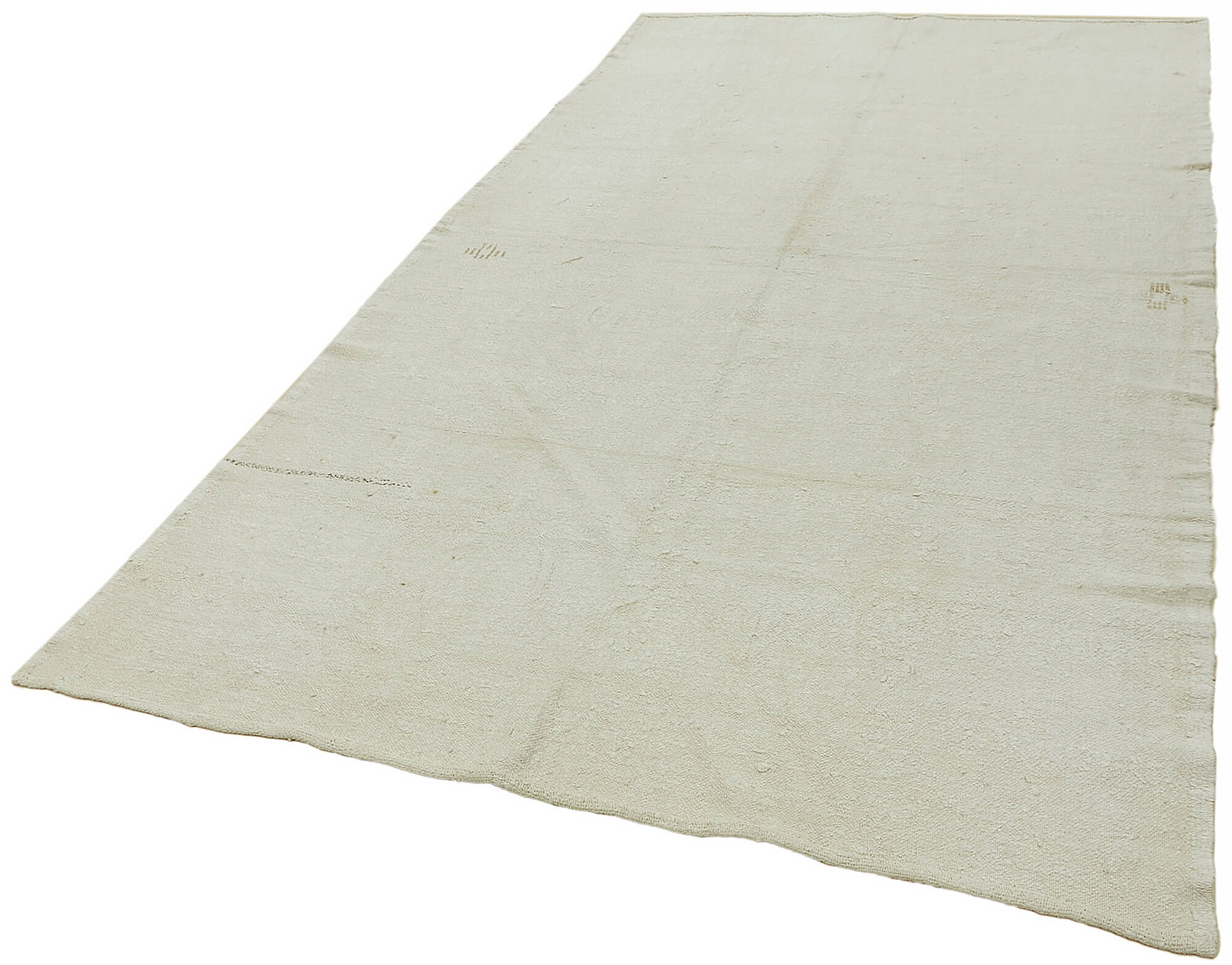 6x9 White Hemp Kilim Rug - 44848