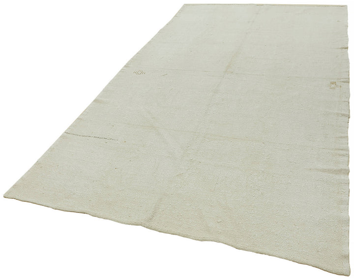 6x9 White Hemp Kilim Rug - 44848