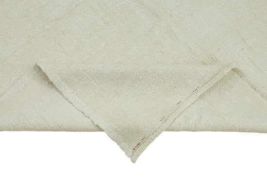 6x9 White Hemp Kilim Rug - 44848