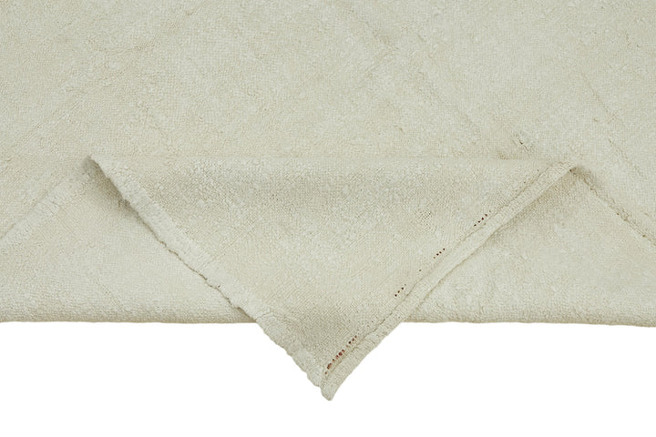 6x9 White Hemp Kilim Rug - 44848
