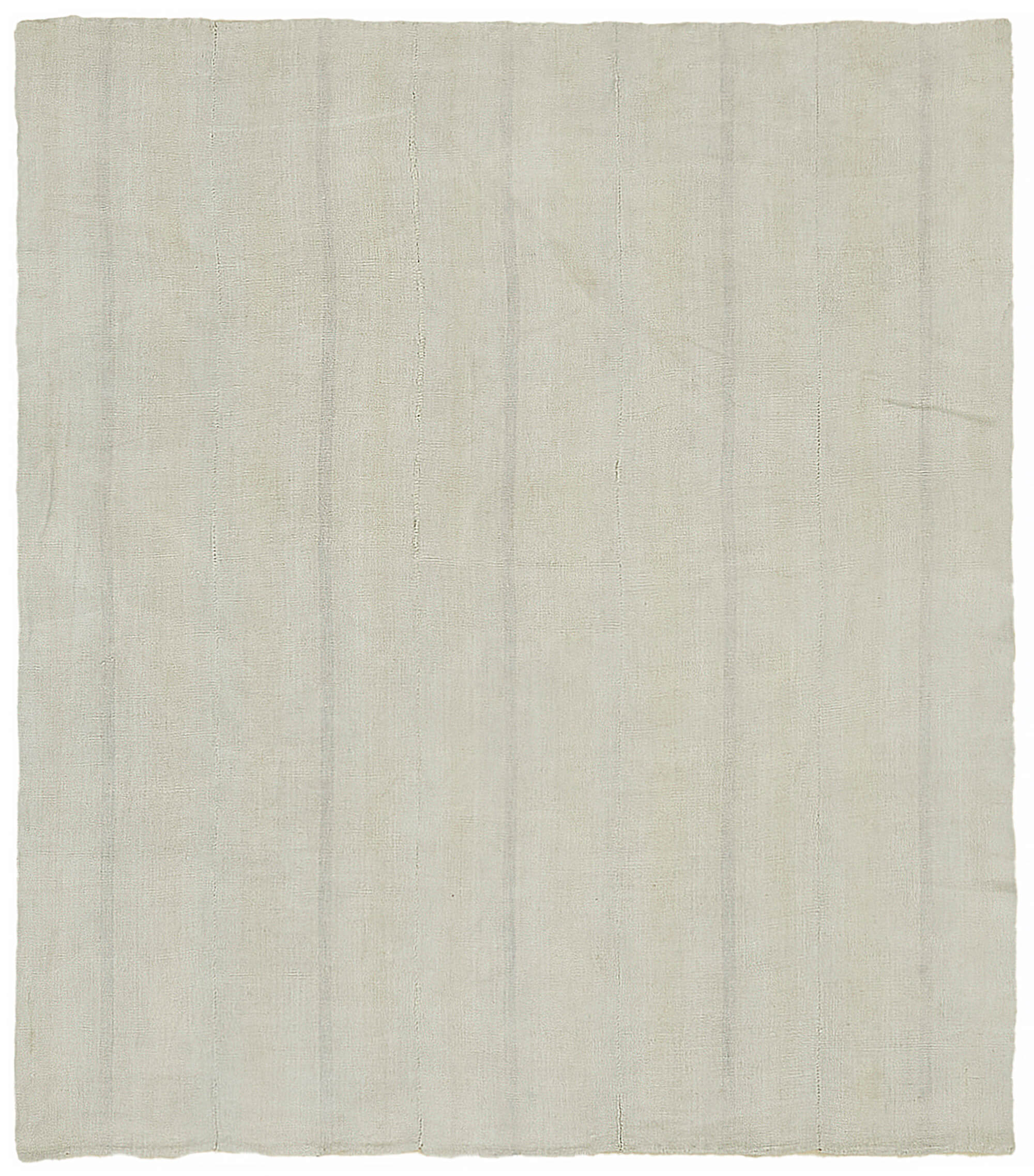 6x7 White Hemp Kilim Rug - 44849