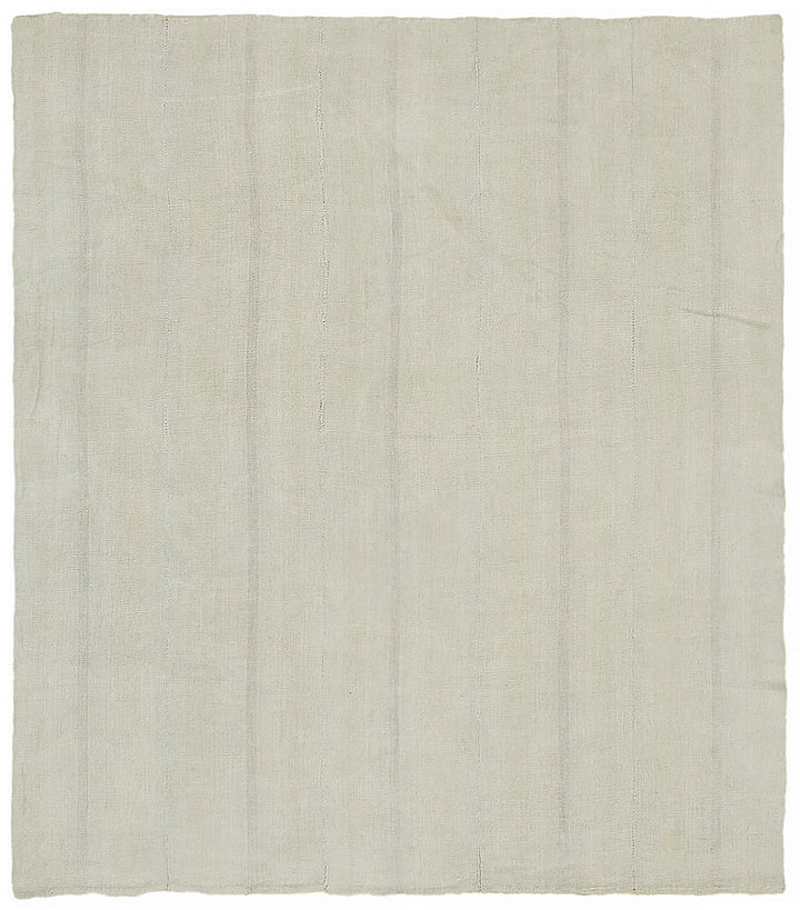 6x7 White Hemp Kilim Rug - 44849