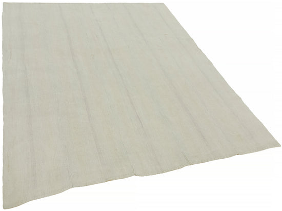 6x7 White Hemp Kilim Rug - 44849