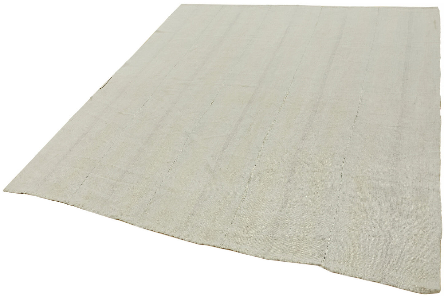 6x7 White Hemp Kilim Rug - 44849