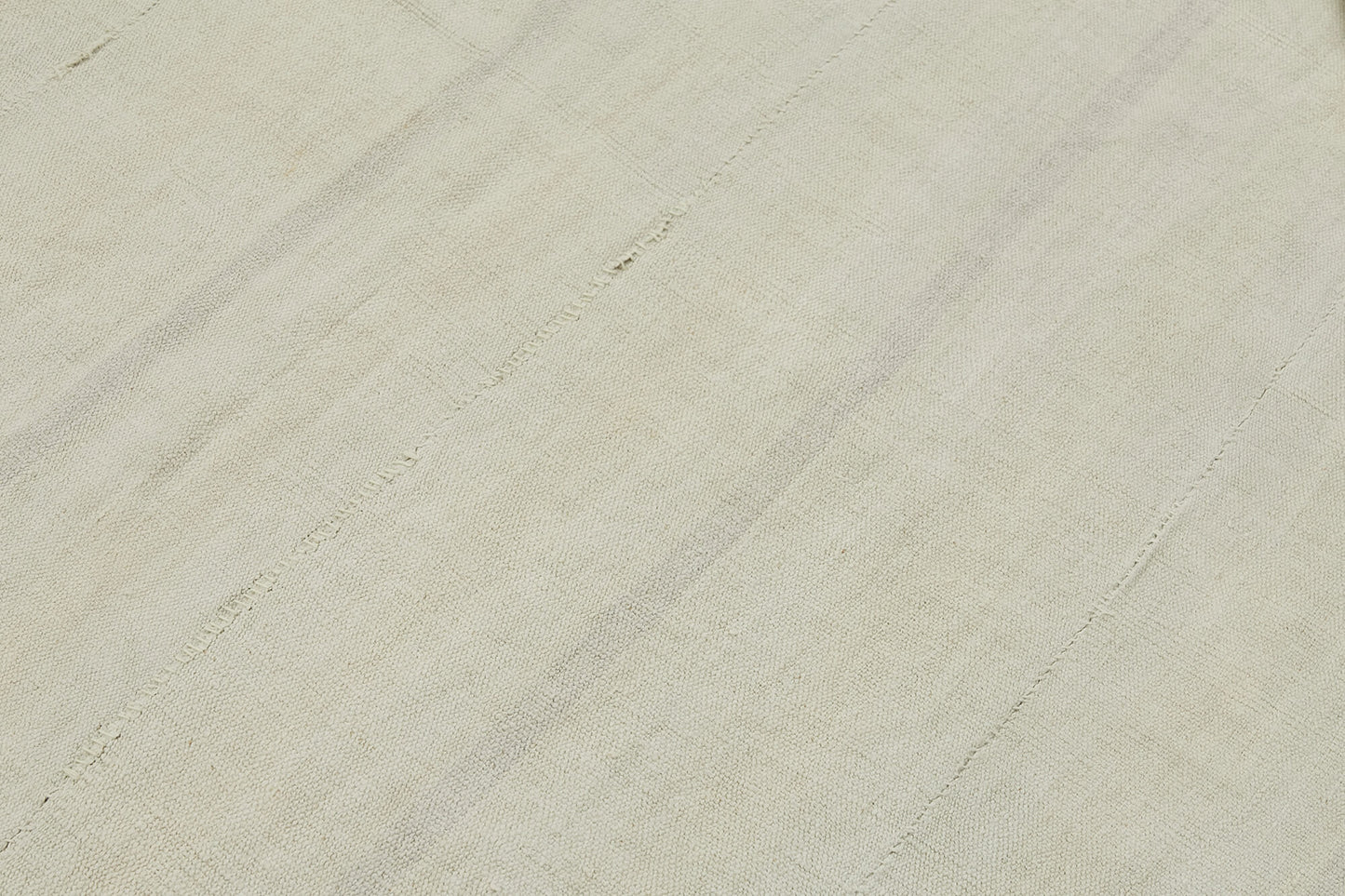 6x7 White Hemp Kilim Rug - 44849