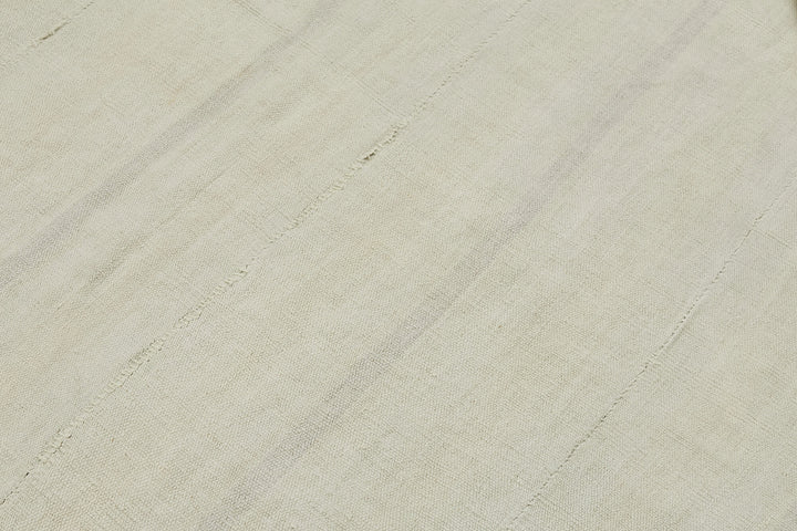 6x7 White Hemp Kilim Rug - 44849