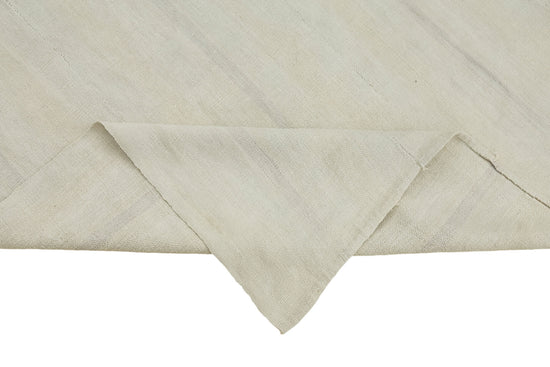 6x7 White Hemp Kilim Rug - 44849