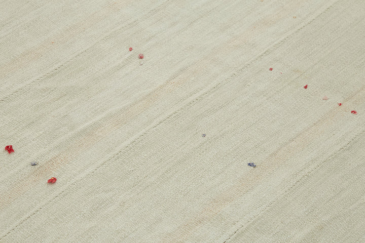 6x7 White Hemp Kilim Rug - 44850