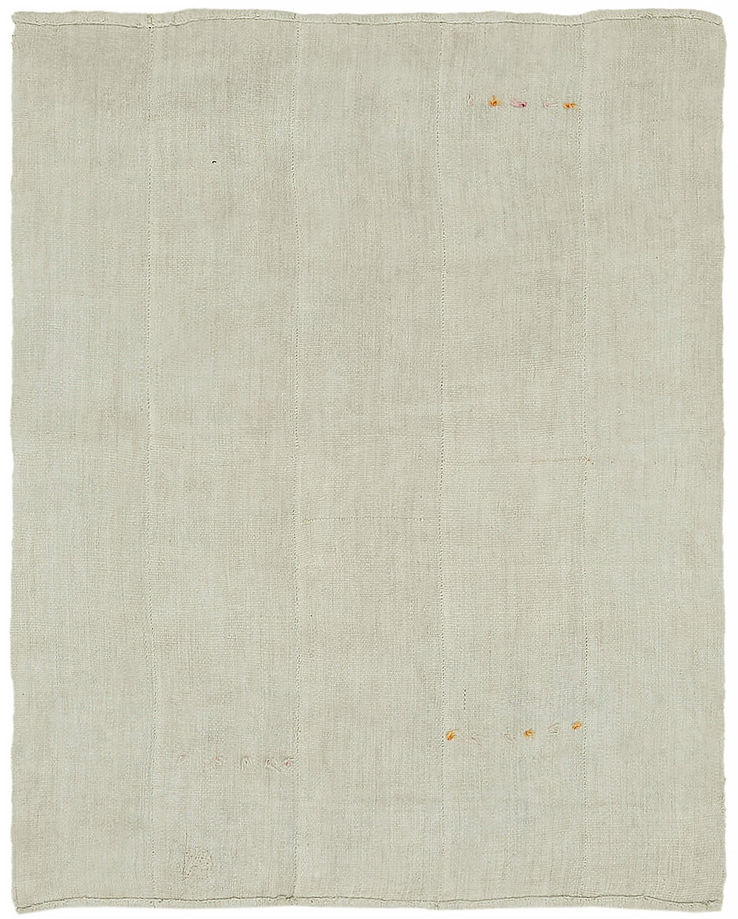 6x7 White Hemp Kilim Rug - 44851