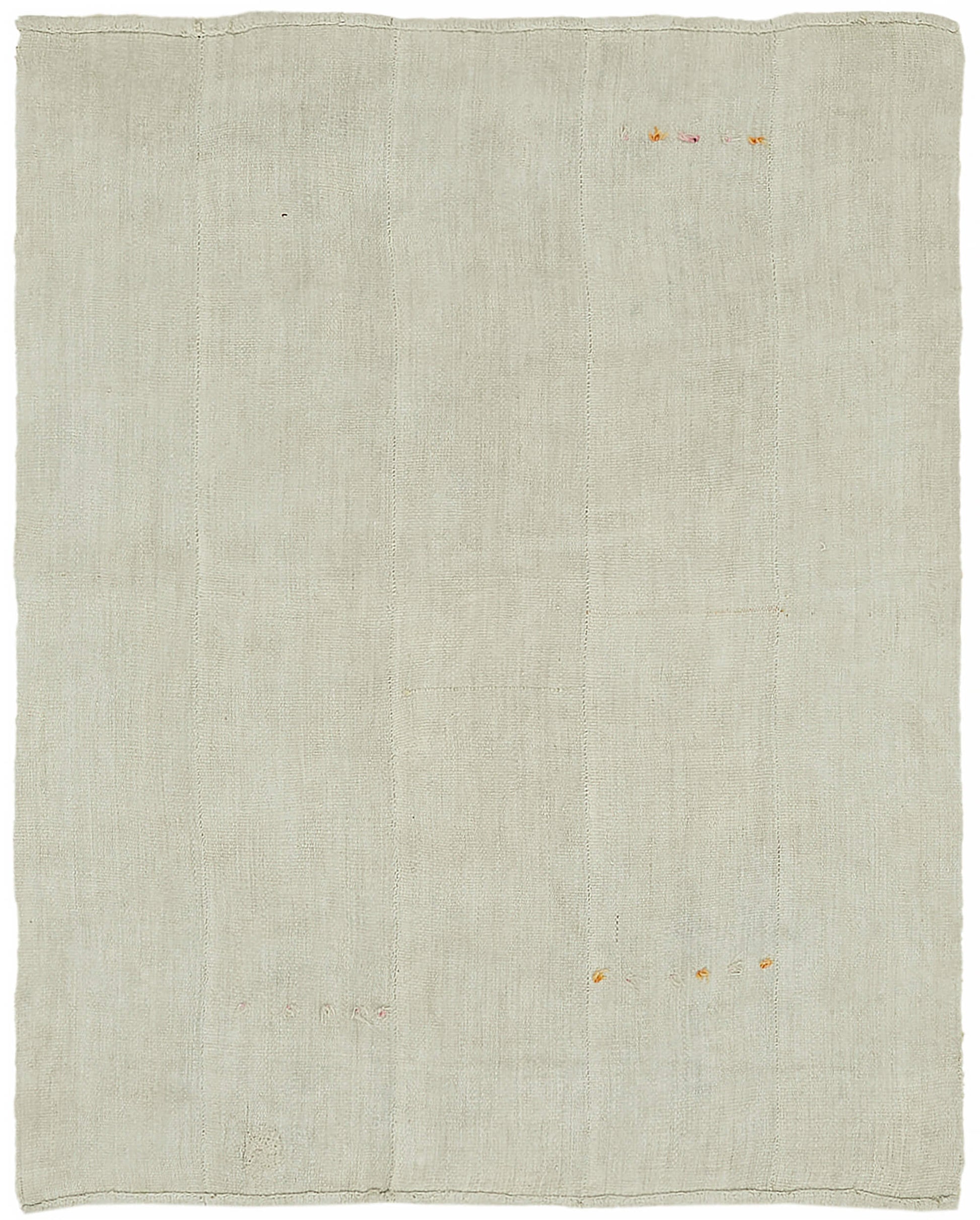 6x7 White Hemp Kilim Rug - 44851