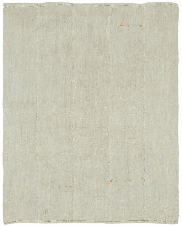 6x7 White Hemp Kilim Rug - 44851