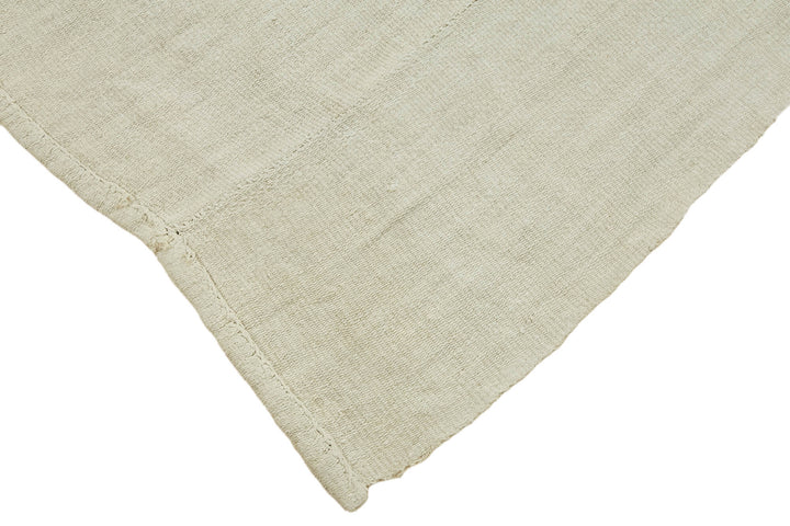 6x7 White Hemp Kilim Rug - 44851