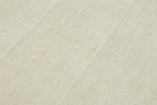 6x7 White Hemp Kilim Rug - 44851
