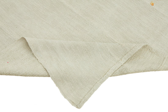 6x7 White Hemp Kilim Rug - 44851