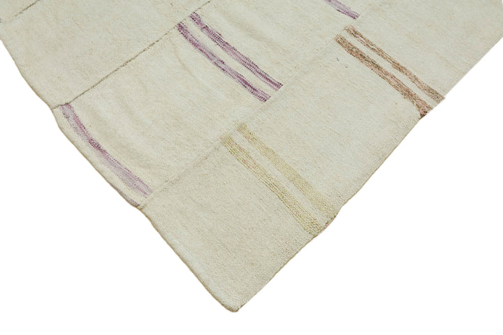 5x8 White Hemp Kilim Rug - 44854