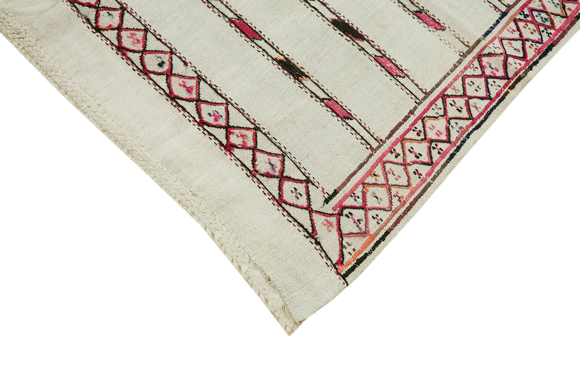 5x10 White Hemp Kilim Rug - 44855