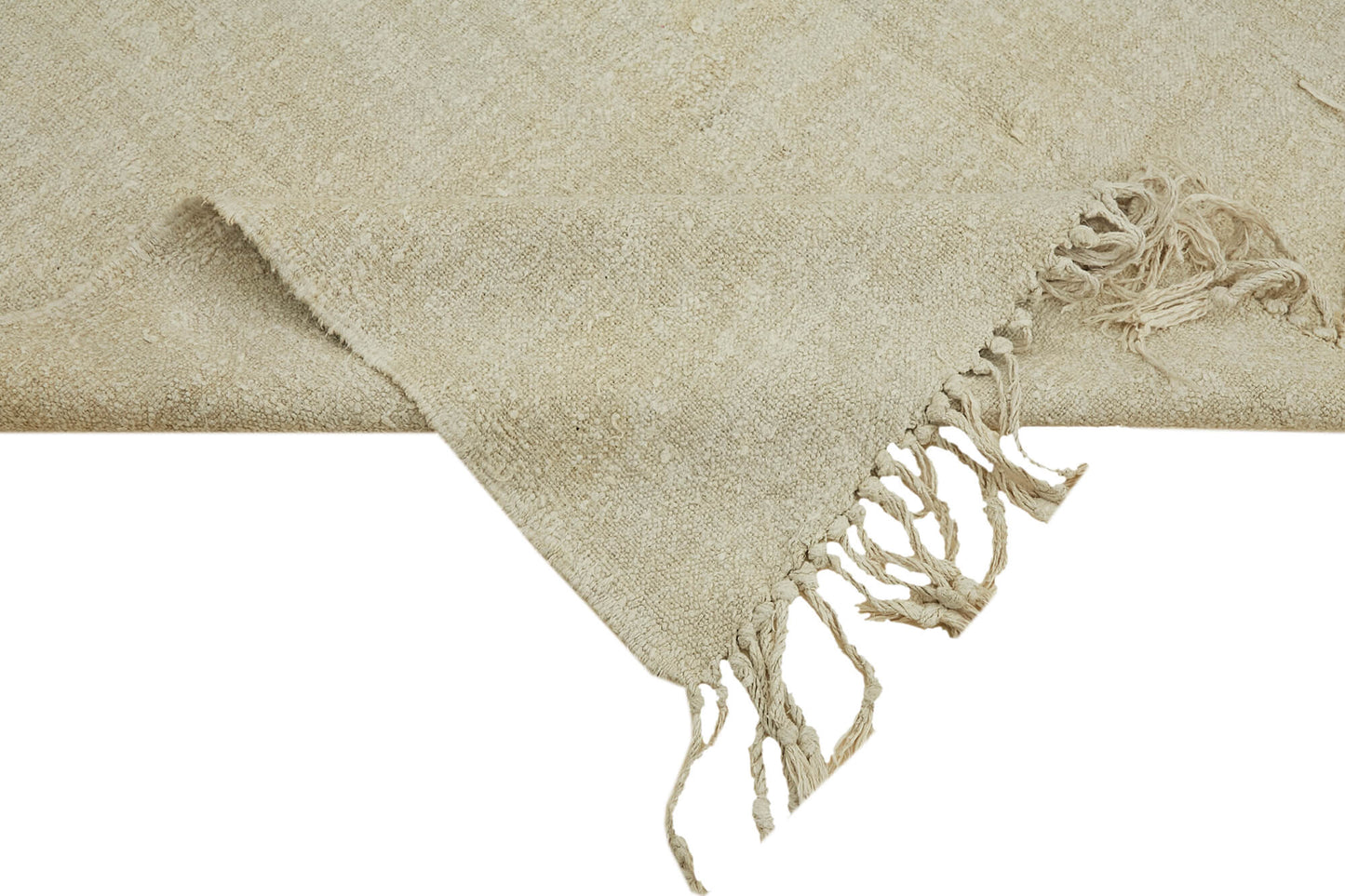 5x9 White Hemp Kilim Rug - 44856