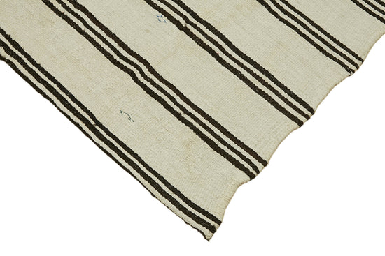 5x8 White Hemp Kilim Rug - 44857
