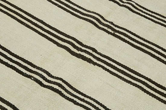 5x8 White Hemp Kilim Rug - 44857