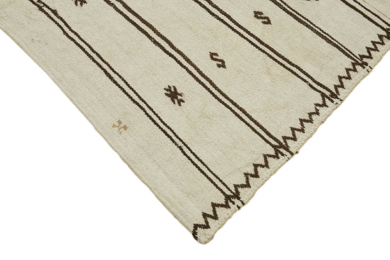 6x9 White Hemp Kilim Rug - 44860