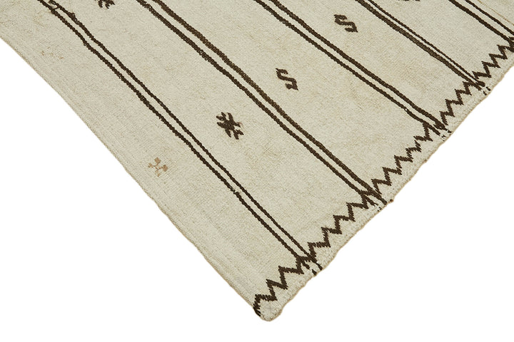 6x9 White Hemp Kilim Rug - 44860